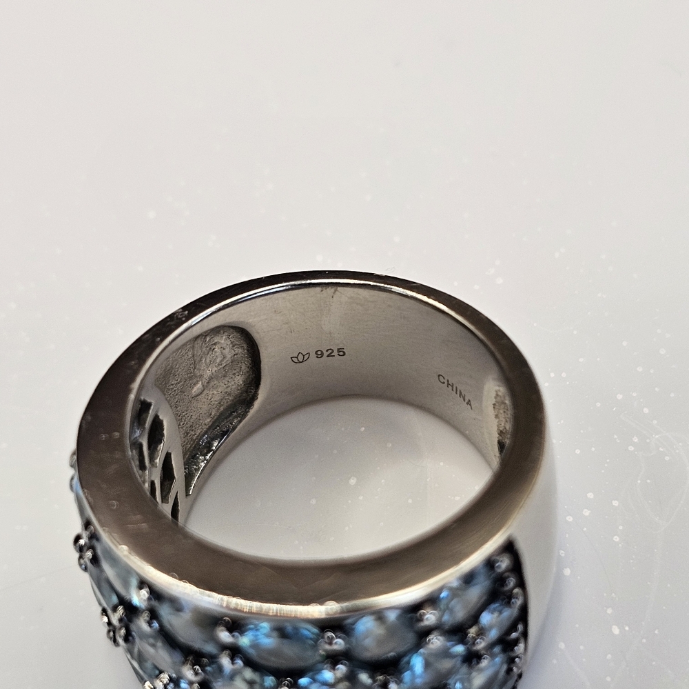 Genuine Cambodian Blue Zircon in Sterling Silver Ring Size 7 🌊 - Picture 9 of 9